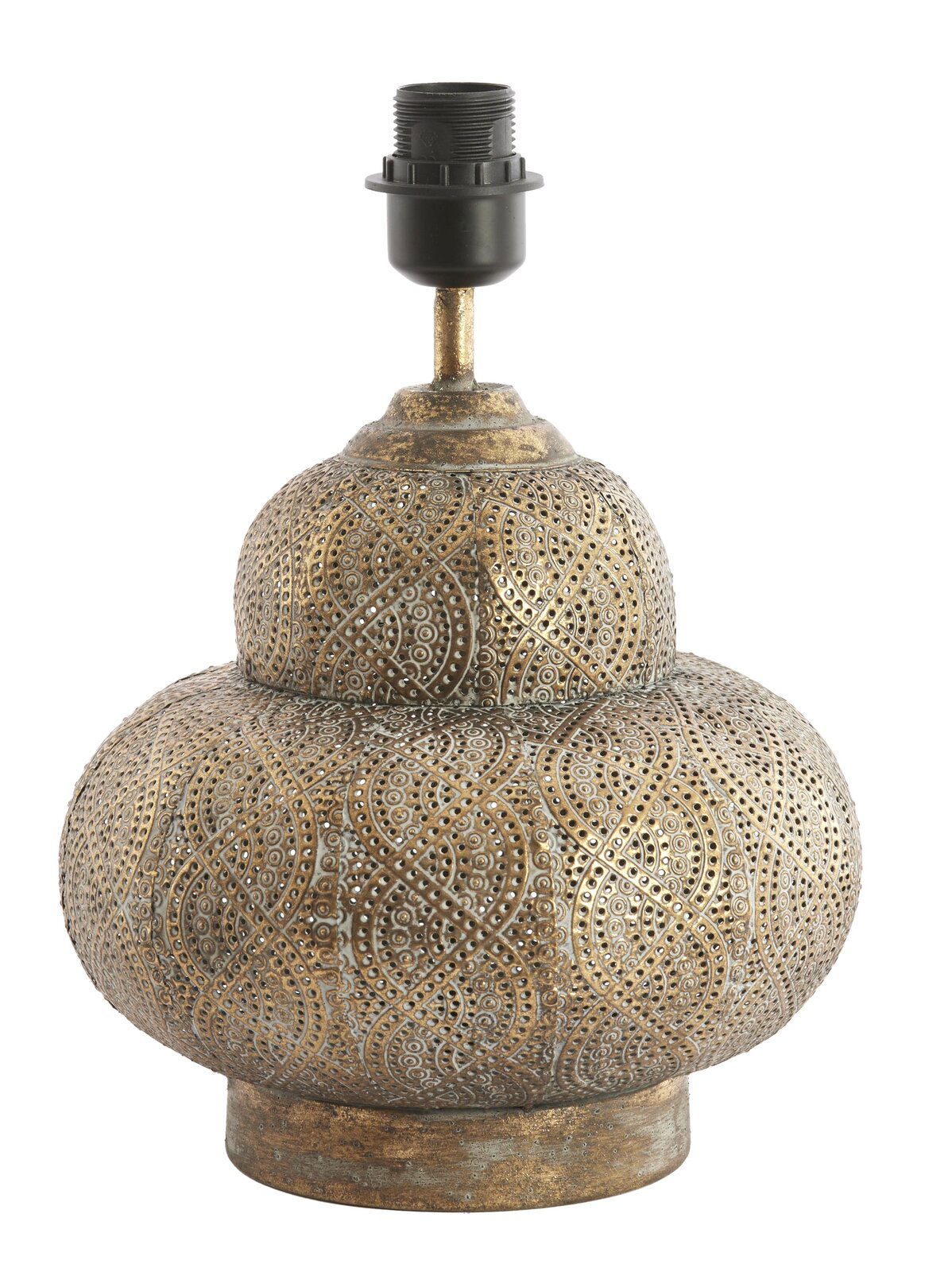 Light&Living Lampenfuß RYOTA Dekorativer Lampenfuß aus Metall mit filigranem Muster, seitliche Perspektive