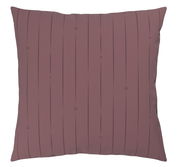 Kissenbezug in Altrosa mit dezentem Streifenmuster und kleinen Initialen, Vorderansicht