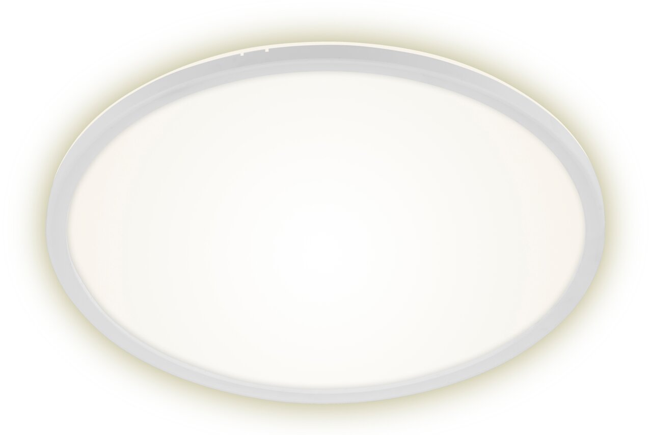 Briloner LED-Deckenleuchte SLIM Runde LED-Deckenleuchte in Weiß, von unten betrachtet