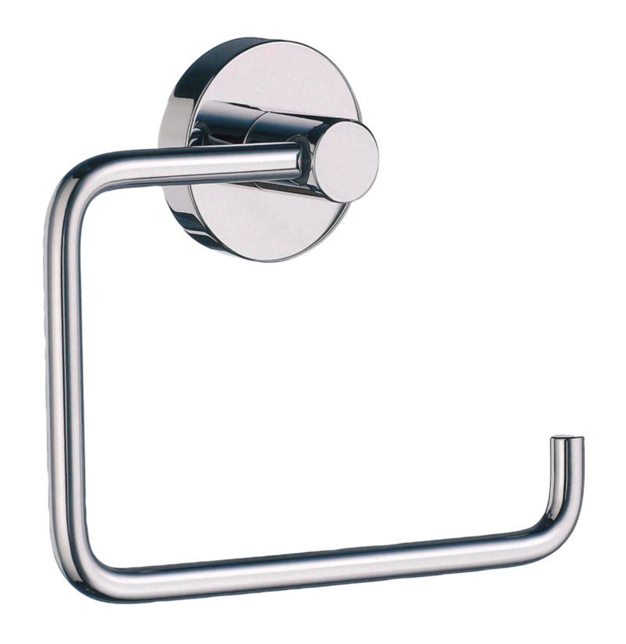 Smedbo Toilettenpapierhalter Home Moderner Toilettenpapierhalter aus glänzendem Metall, seitliche Perspektive