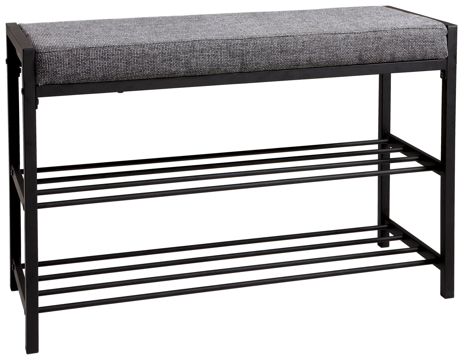 Carryhome Schuhregal DANIELA Schuhregal mit gepolsterter Sitzfläche, seitliche Perspektive