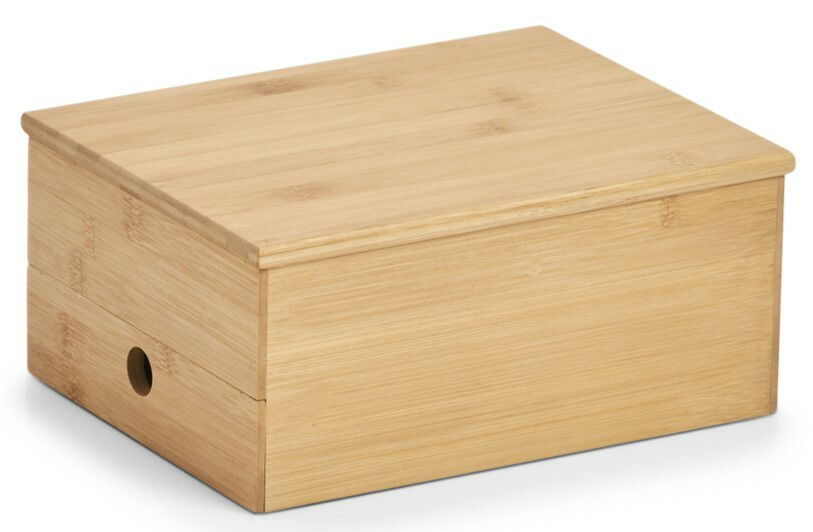 Schmuckkästchen aus Holz mit Spiegel, seitliche Perspektive