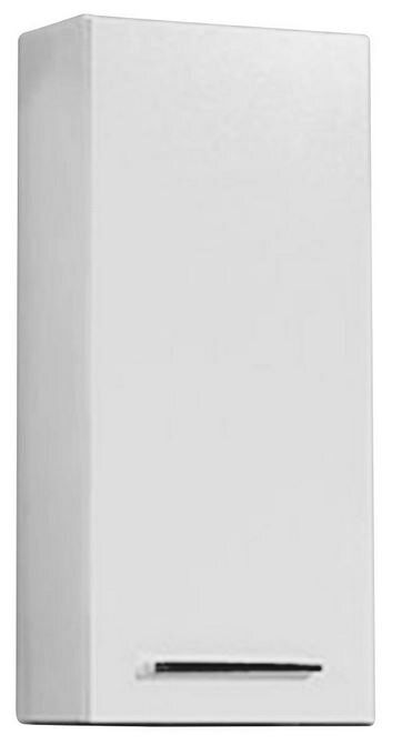 XORA Wandschrank TRIER Weißer Wandschrank mit glatter Oberfläche und silbernem Griff, Frontalansicht