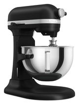 Schwarze Küchenmaschine Heavy Duty 5,2L von der Seite mit Edelstahl-Rührschüssel