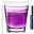Violettfarbenes Trinkglas Vario mit 250 ml Fassungsvermögen, seitliche Ansicht