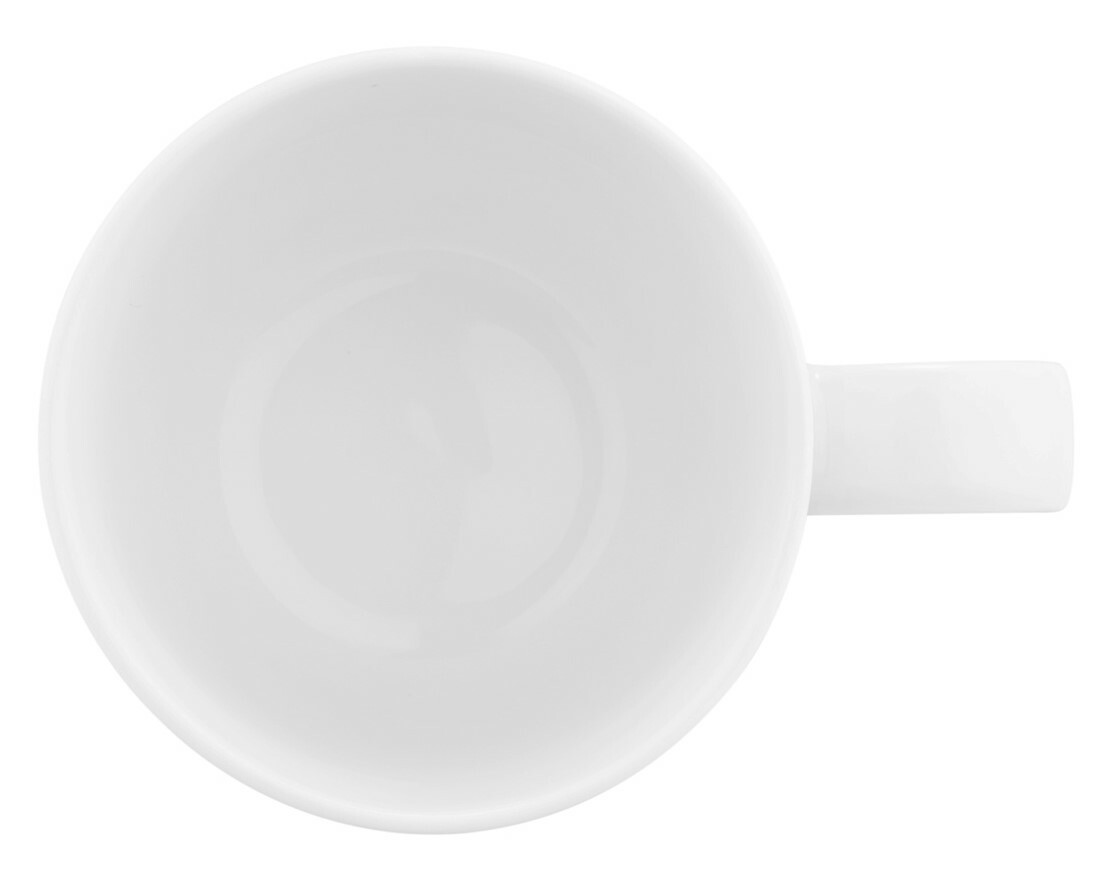 Weiße Espressotasse Life 0,09l aus der Vogelperspektive