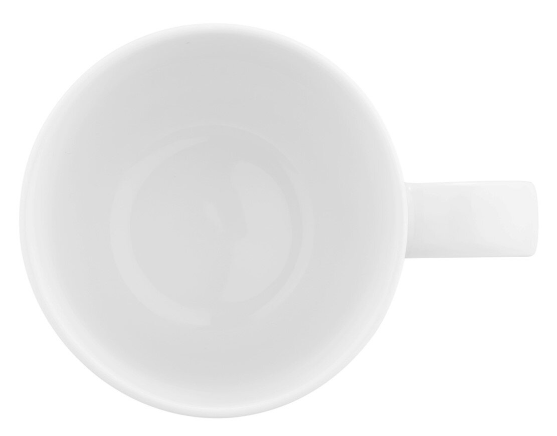 Weiße Espressotasse Life 0,09l aus der Vogelperspektive