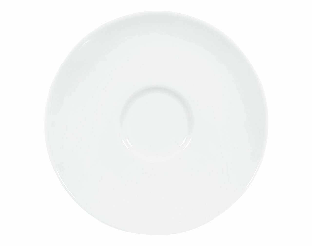 Wit espressoschaaltje gezien vanuit vogelperspectief, diameter 12 cm