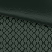 Wendebettwäsche mit geometrischem Muster in dunklen Tönen, Draufsicht