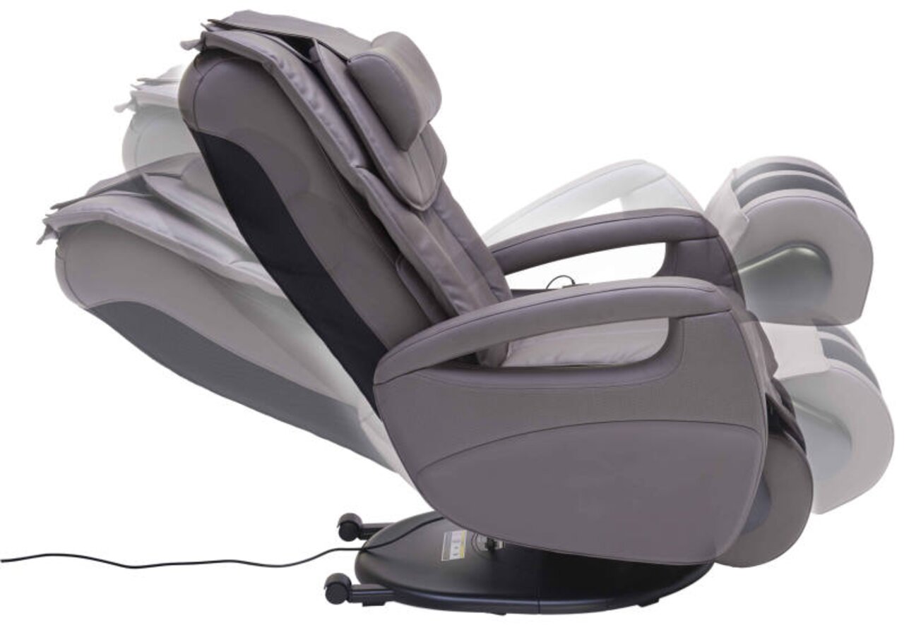 Cantus Massagesessel ALPHA 799I Seitliche Ansicht eines verstellbaren Massagesessels in verschiedenen Neigungspositionen.