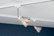 Dekoschirm Wolbi mit schillerndem Glasdesign, seitliche Perspektive