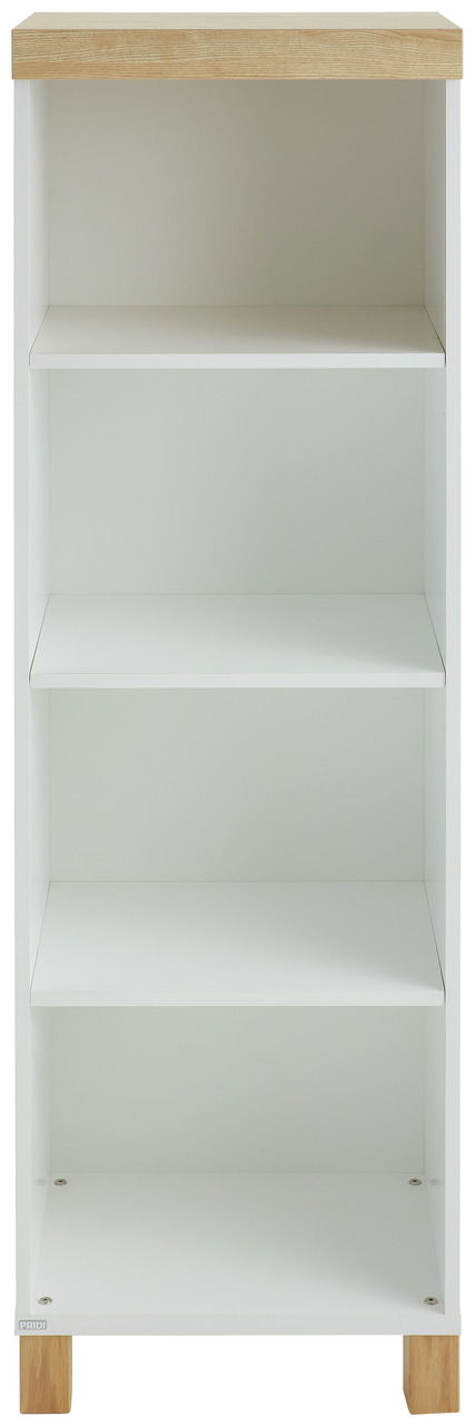 Paidi Regal offen LENNOX FRESH Weißes offenes Regal mit vier Ebenen und Holzdetails, Frontalansicht