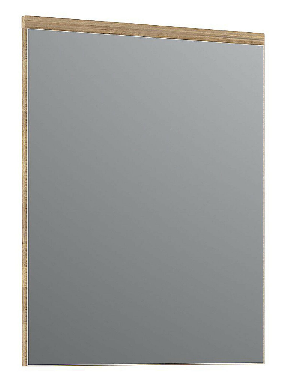 Rechteckiger Wandspiegel mit Holzrahmen, Frontalansicht