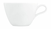 Weiße Milchkaffeetasse Life 0,37l, seitliche Ansicht