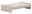 Modernes Bodenbett in Beige aus seitlicher Perspektive