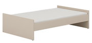 Modernes Bodenbett in Beige aus seitlicher Perspektive