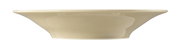 Seitenansicht eines sandbeigen Suppentellers mit einem Durchmesser von 22,5 cm.