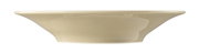 Seitenansicht eines sandbeigen Suppentellers mit einem Durchmesser von 22,5 cm.