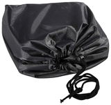 Schwarze Liegenhülle mit Kordelzug, von oben betrachtet