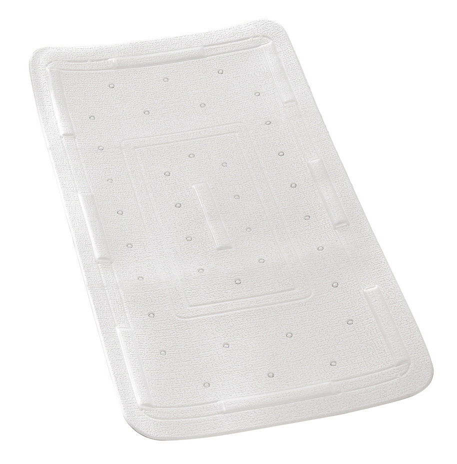 Wenko Wanneneinlage FLORIDA Rechteckige, weiße Wanneneinlage mit rutschfester Oberfläche und Noppen, Draufsicht