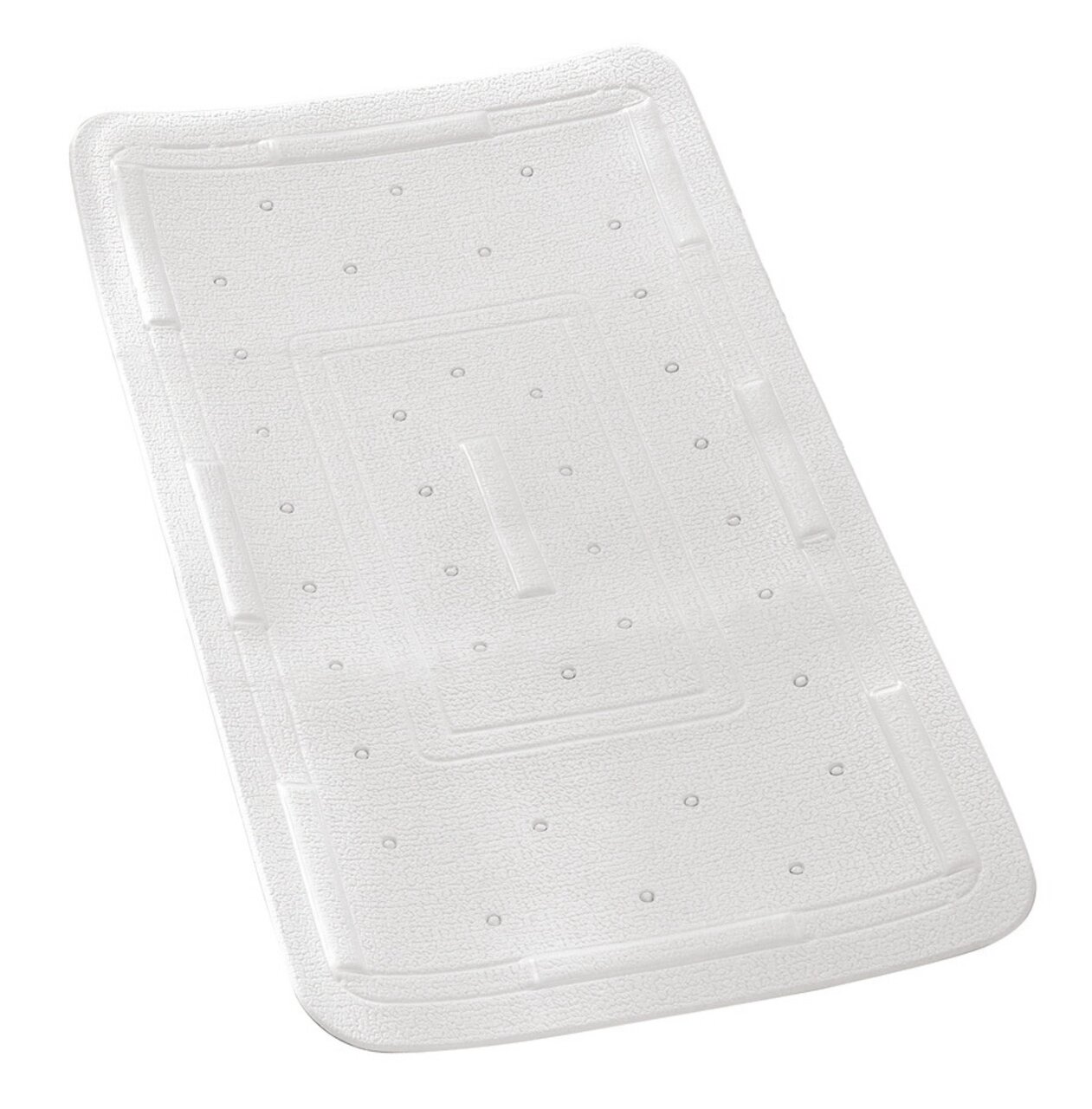 Wenko Wanneneinlage FLORIDA Rechteckige, weiße Wanneneinlage mit rutschfester Oberfläche und Noppen, Draufsicht