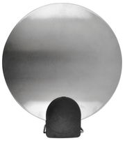 Runder Treteimer aus Edelstahl, Vorderansicht