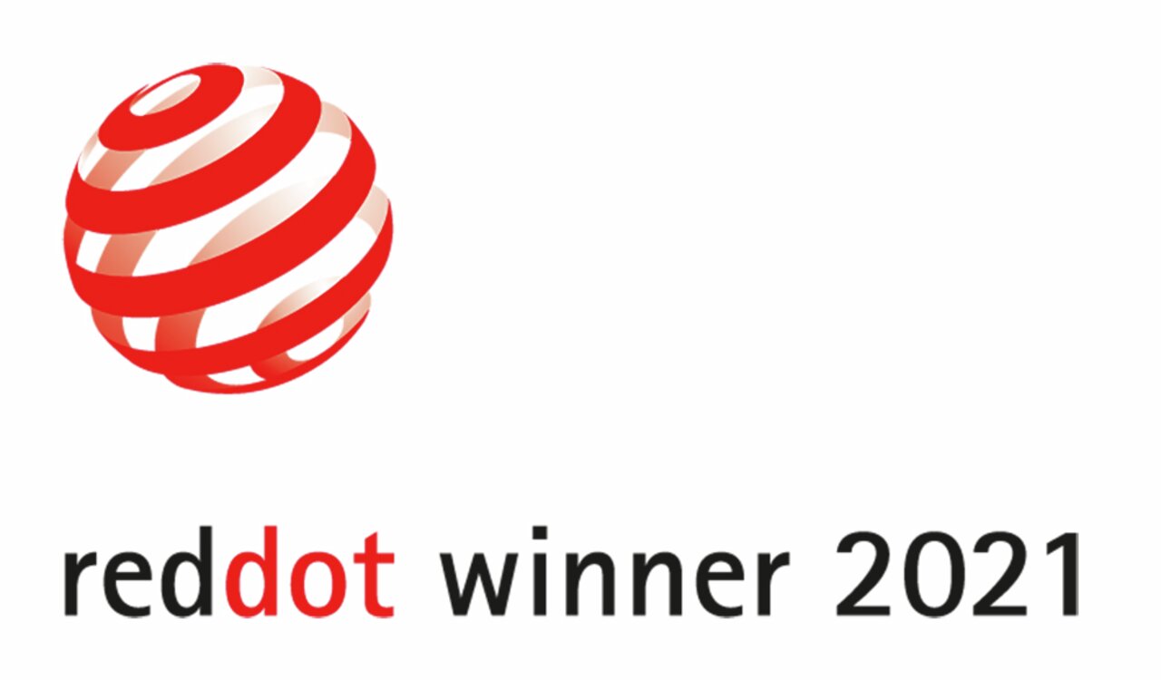 Red Dot Award Gewinner 2021 Logo, Vorderansicht