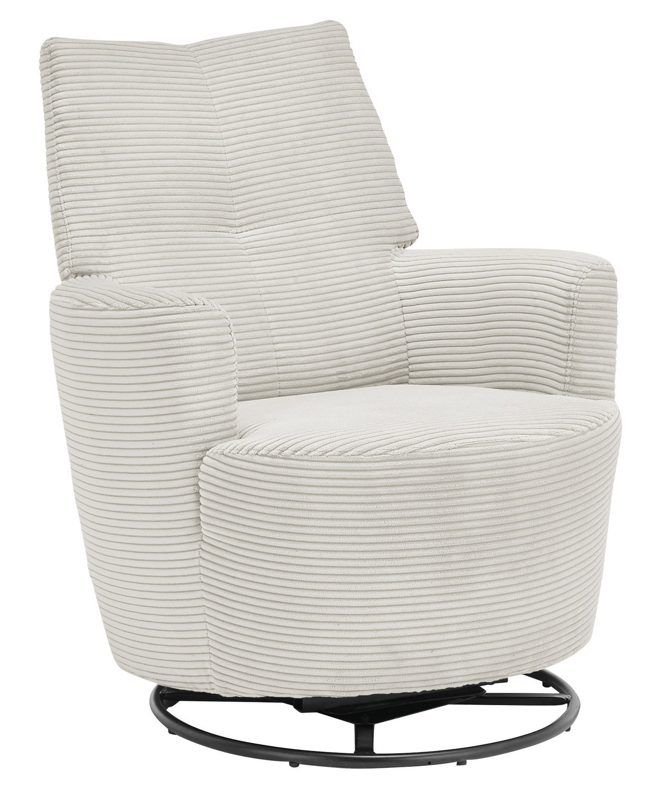 Set one by Musterring Sessel SET ONE 1450 Bequemer Sessel mit gestreiftem Stoffbezug in Seitenansicht