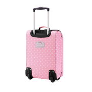 Rosa Kinder-Trolley mit weißen Punkten, Rückansicht