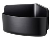 Zwarte metalen hoekdouchemand, zijaanzicht