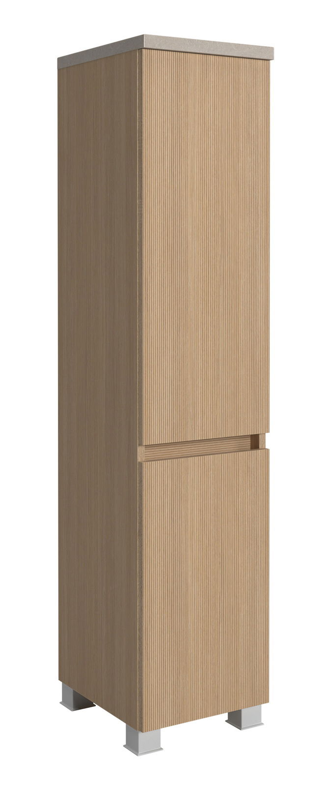 Midischrank 30 cm in Holzoptik, seitliche Perspektive