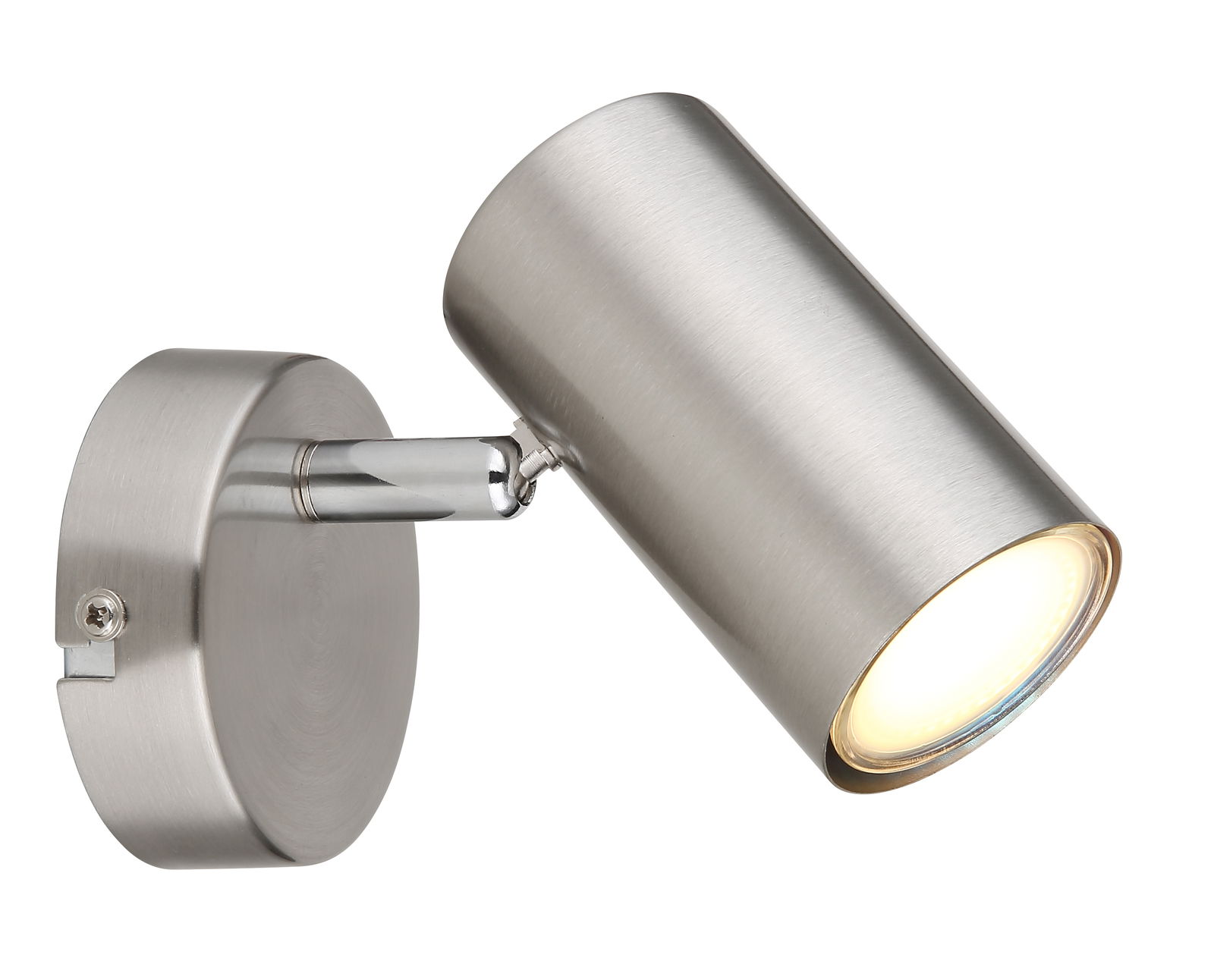 Globo Lighting Strahler ALLVI Moderner Strahler aus gebürstetem Metall, seitliche Perspektive