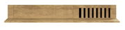 Großes Wandboard aus Holz mit vertikalen Schlitzen, Frontalansicht