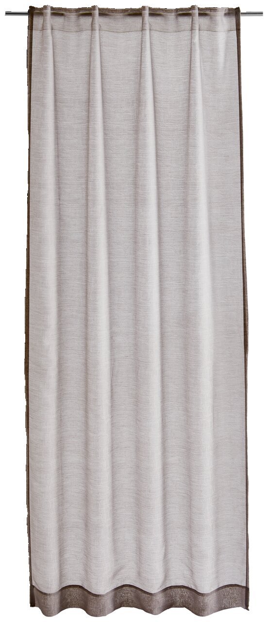 Vorhang in umbra Farbe mit Allover-Muster, frontal aufgenommen