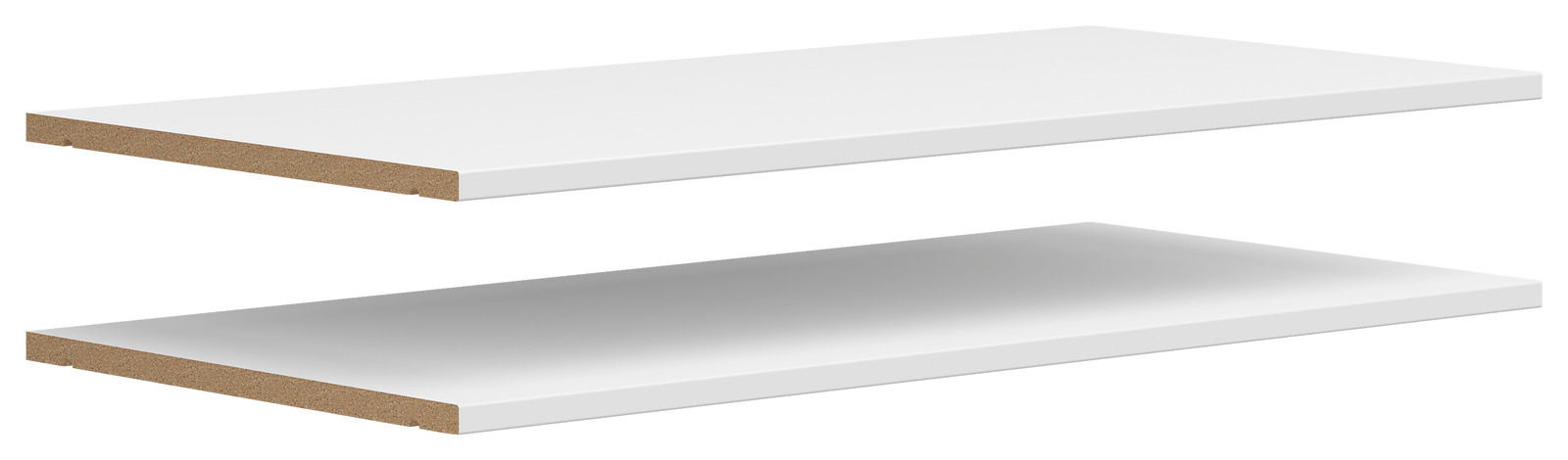 Carryhome Einlegeboden 2er MULTISTAURAUM Zwei weiße Einlegeböden aus Holzwerkstoff, seitliche Perspektive