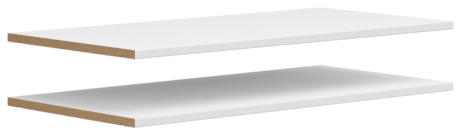 Carryhome Einlegeboden 2er MULTISTAURAUM Zwei weiße Einlegeböden aus Holzwerkstoff, seitliche Perspektive