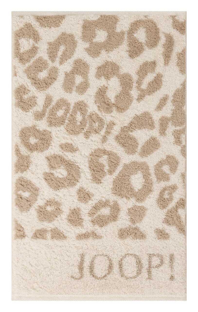 JOOP! Gästetuch LEO Gästetuch mit Leopardenmuster und JOOP!-Schriftzug, Draufsicht