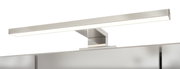 Moderne ledlamp op een spiegelkast, zijaanzicht