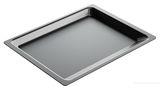 Backofenplatte in schräger Perspektive, 459 x 370 x 30 mm, aus Metall, mit erhöhtem Rand