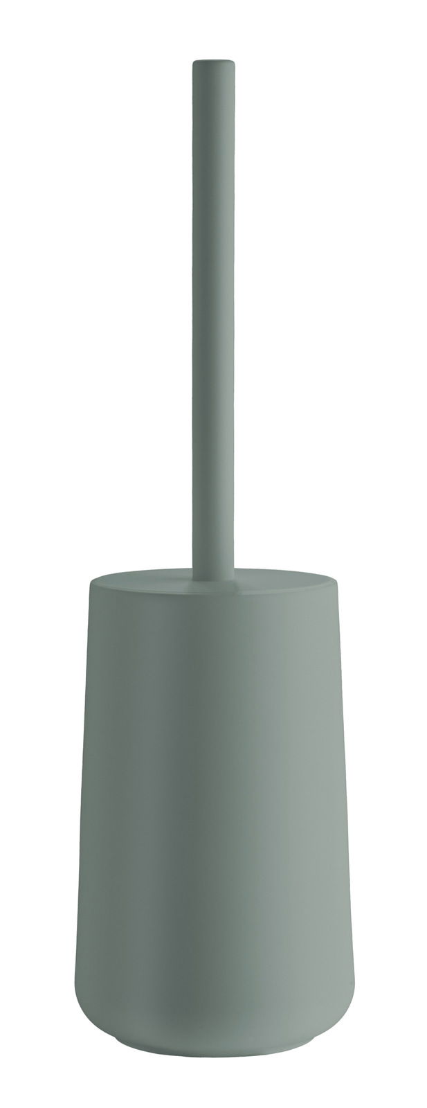 Beslagsboden WC-borstel incl. houder WC-Bürste mit Behälter aus Kunststoff in minimalistischer, moderner Gestaltung, frontal abgebildet.