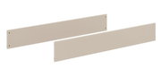 Twee beige houten opbouwzijden, zijaanzicht