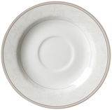 Espressountertasse Isabella in Draufsicht mit elegantem, floralem Muster und dezentem Rand.