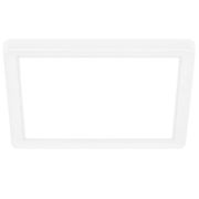 Rechteckige LED-Deckenleuchte in Weiß, Ansicht von unten