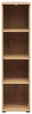 Carryhome Regal MULTISTAURAUM Holzregal mit vier offenen Fächern, frontale Ansicht