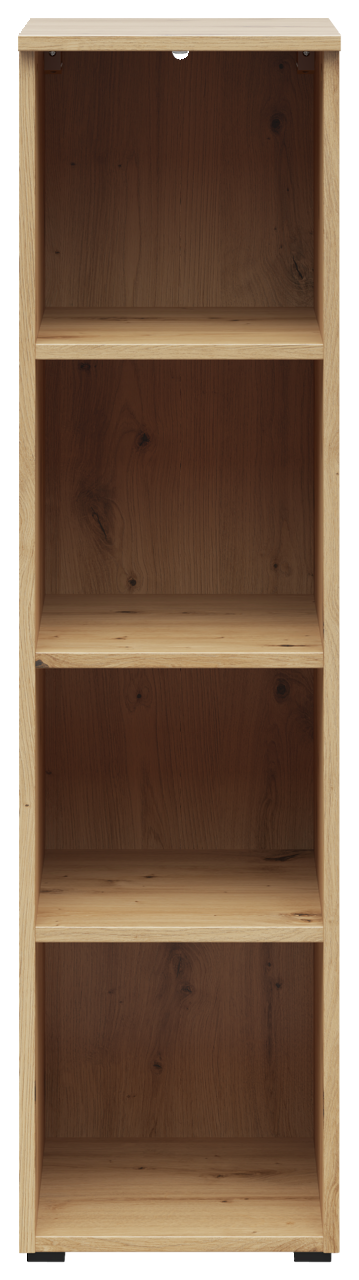 Carryhome Regal MULTISTAURAUM Holzregal mit vier offenen Fächern, frontale Ansicht