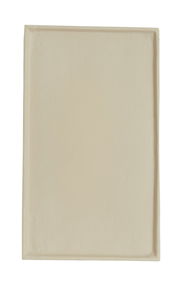 Rechteckige, beige Schale aus Keramik, von oben betrachtet.