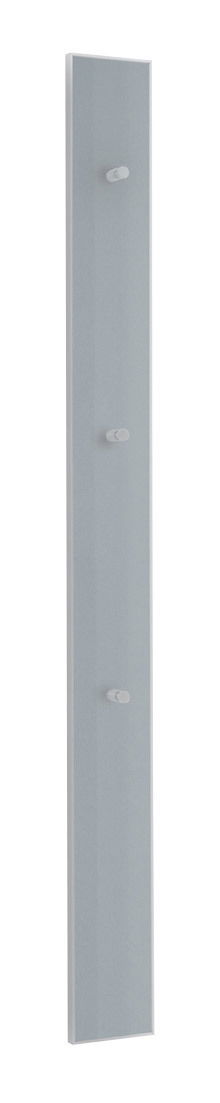 VOSS Garderobenleiste VORTINA Garderobenleiste VOSS VORTINA in seitlicher Perspektive mit drei Haken auf einer schmalen, vertikalen Leiste.