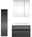 Puris Badkombination GET2YOU 21 Moderne Badkombination mit grauem Hochschrank, Waschbeckenunterschrank und Spiegelschrank, Frontalansicht