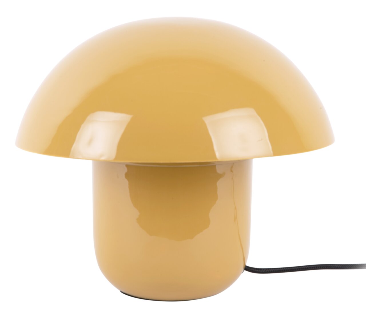 Leitmotiv Tischleuchte MUSHROOM Gelbe Tischleuchte Fat in Pilzform, seitliche Perspektive