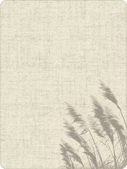 Jacquard Decke mit Gräsermuster in neutralen Tönen, Draufsicht